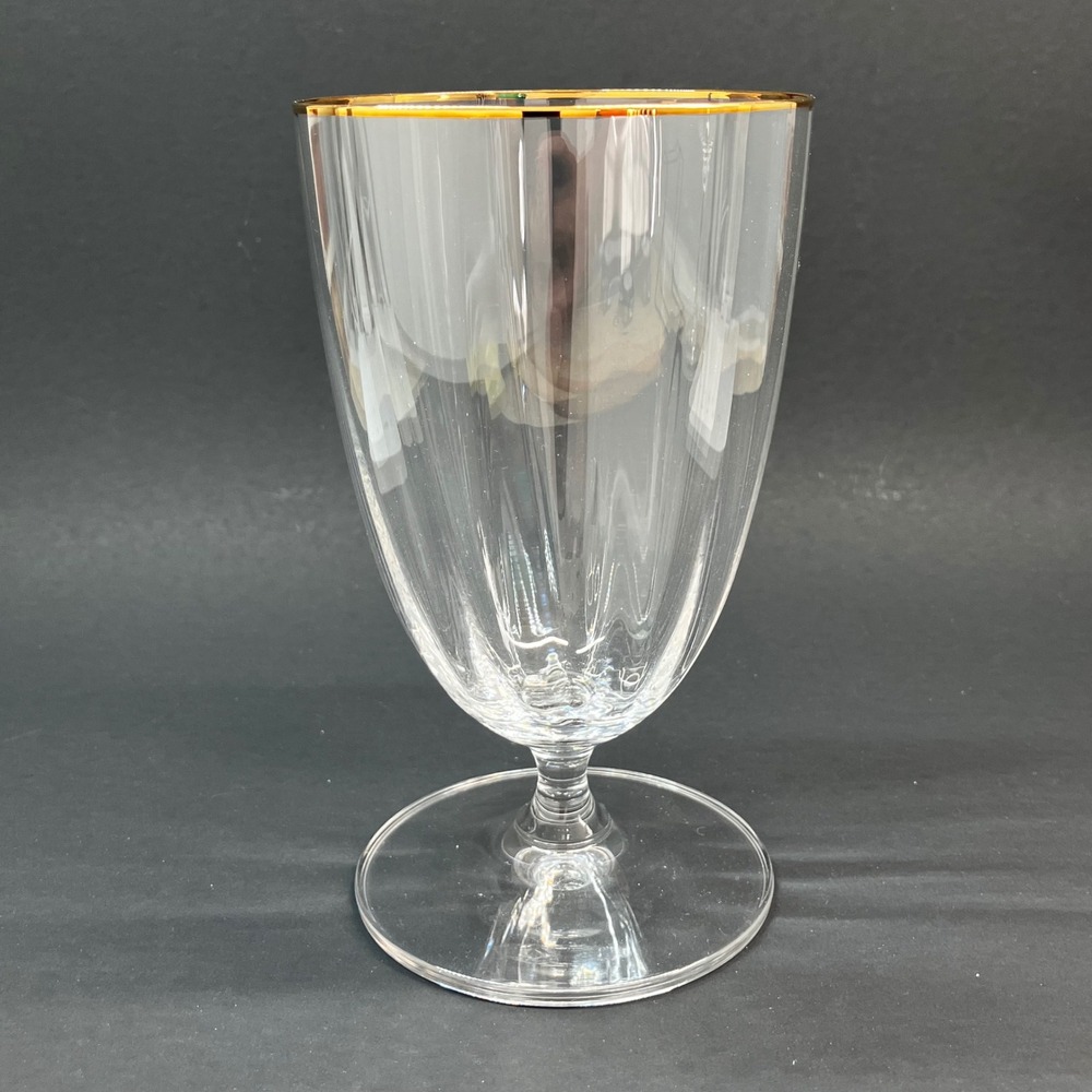 Mikasa Iced Tea Glass Stephanie Midas Gold 6 inch Clear Gold Rim Replacement